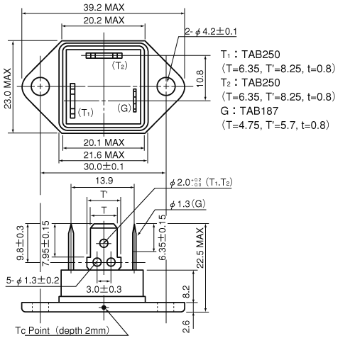 ディスクリート / トライアック / 標準品 / タブ端子型 | パワー半導体 