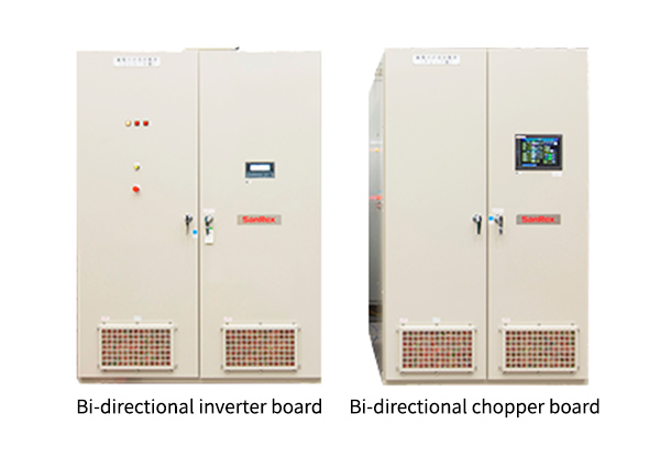 Power Supply system for storage battery evaluation：Bi-directional inverter board、Bi-directional chopper board