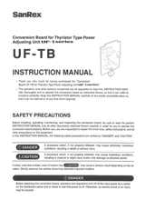 conversion board (option) (UF-TB) <single phase> Instruction manual